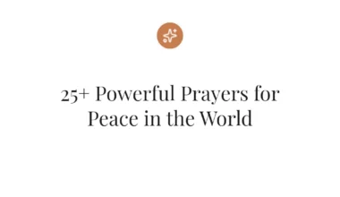 25+ Powerful Prayers for Peace in the World
